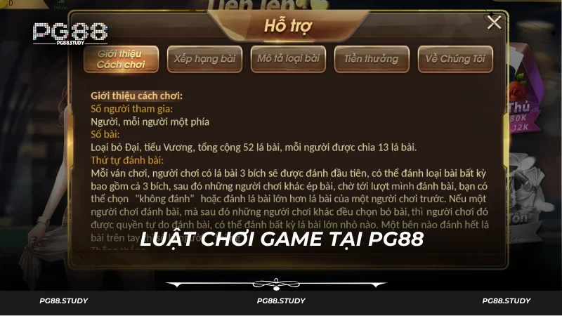 Tìm hiểu luật chơi môn cá cược này tại PG88