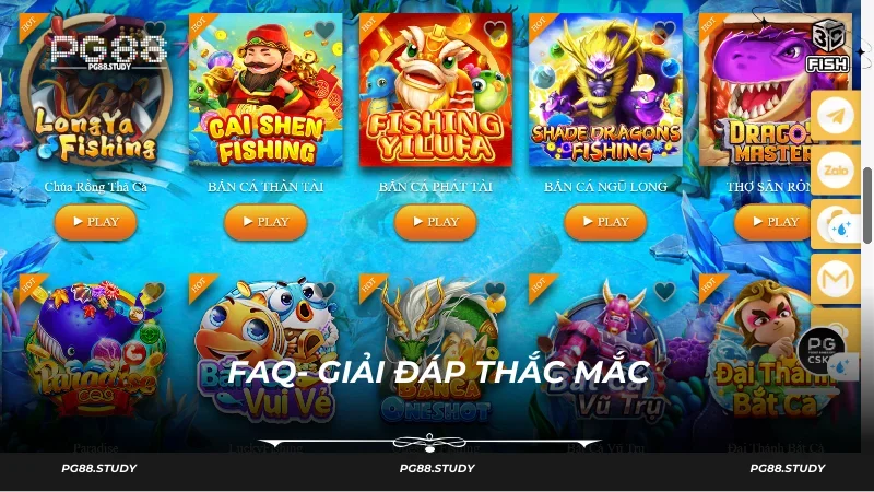 FAQ giúp người chơi tại PG88 hiểu hơn về sảnh game